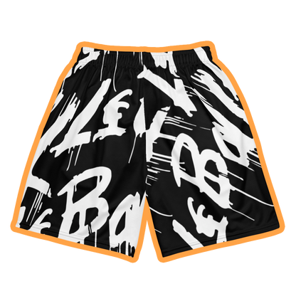 Graffiti all over unisex basketball shorts