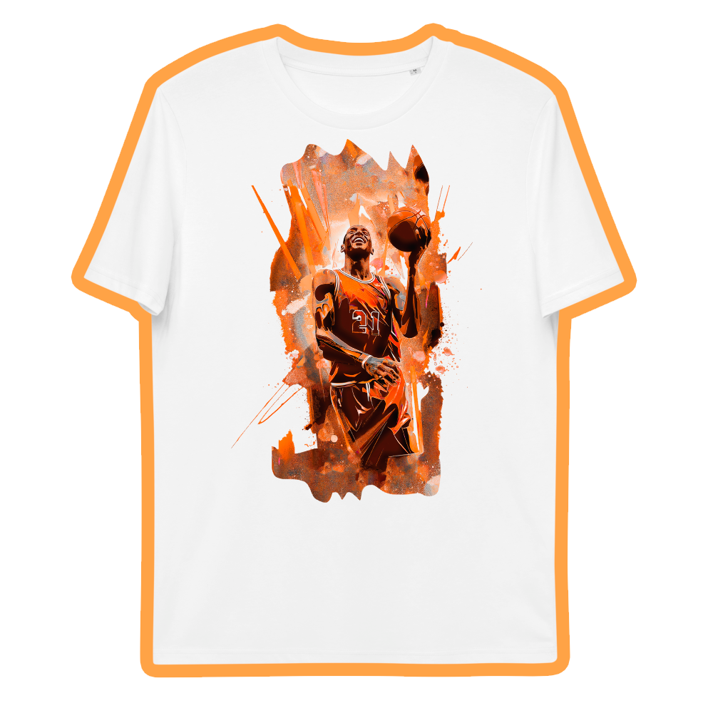 Basketball player unisex organic cotton tee