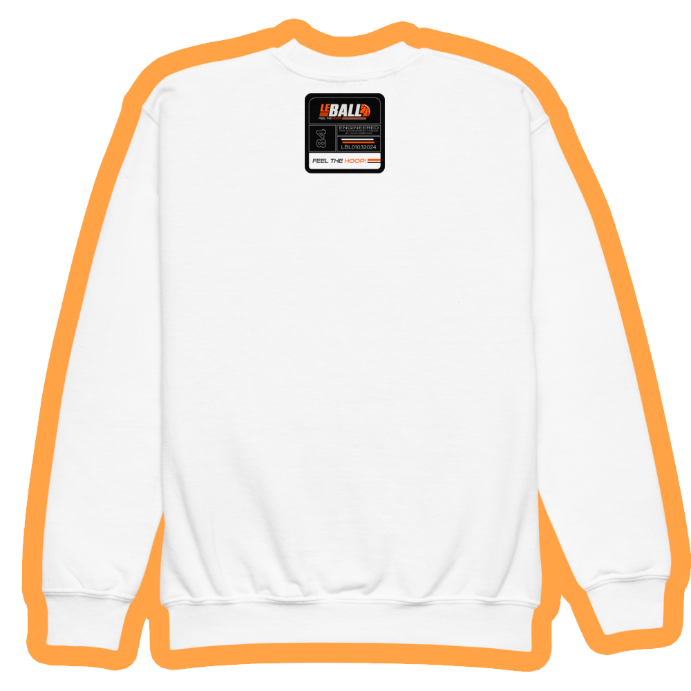 Basketball ball youth crewneck sweatshirt