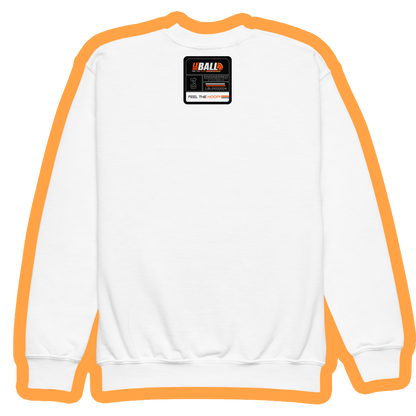 Basketball ball youth crewneck sweatshirt