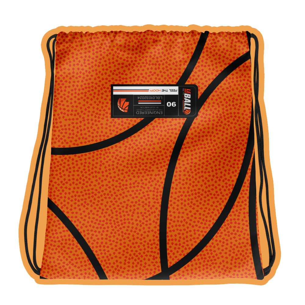 Drawstring basket ball texture bag