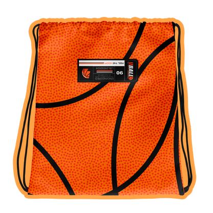 Drawstring basket ball texture bag