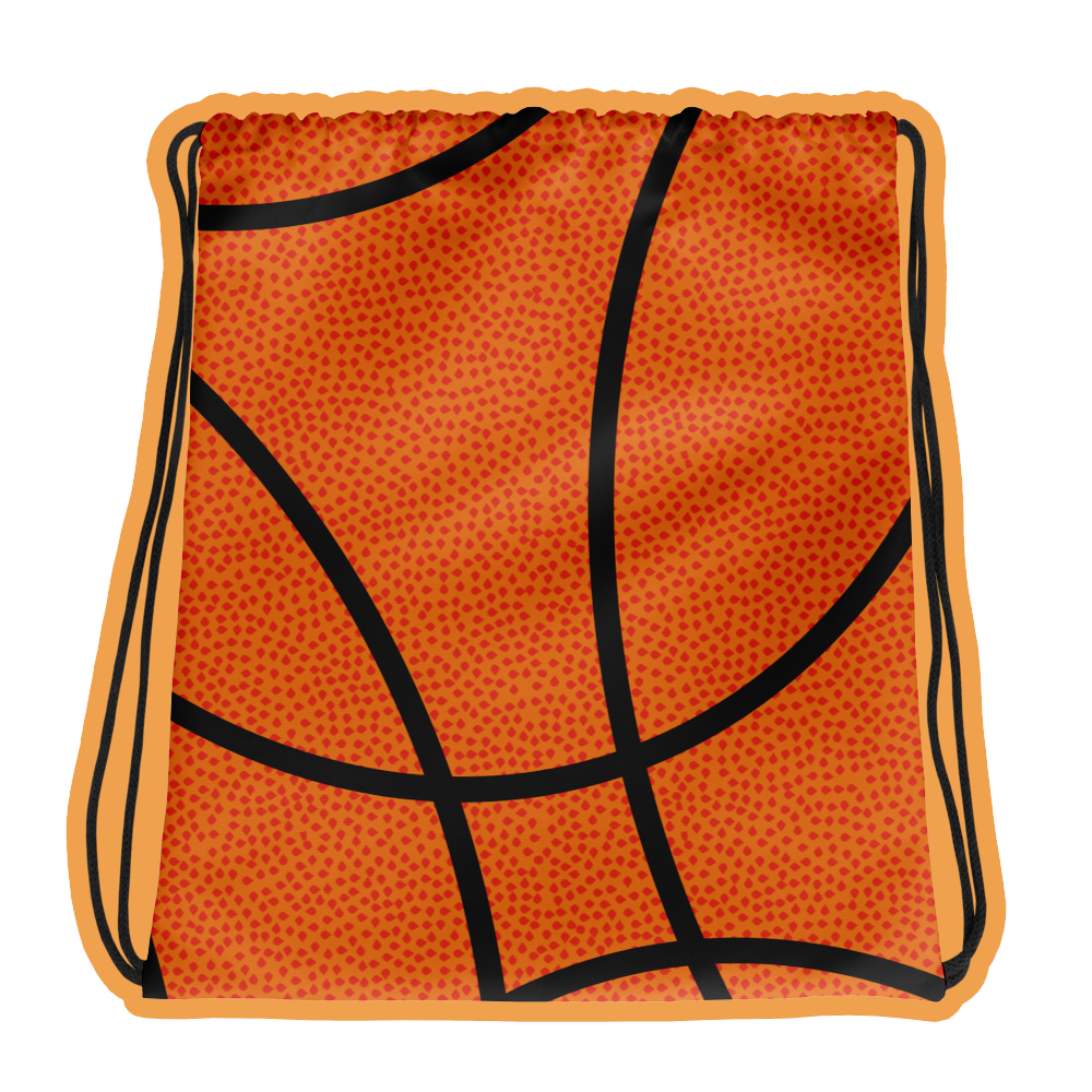 Drawstring basket ball texture bag