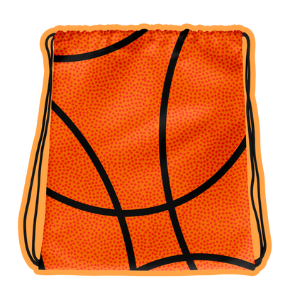 Drawstring basket ball texture bag