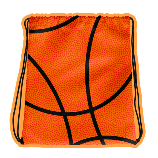 Drawstring basket ball texture bag