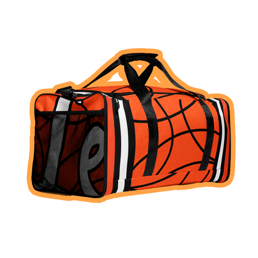 Basketball texture duffle bag