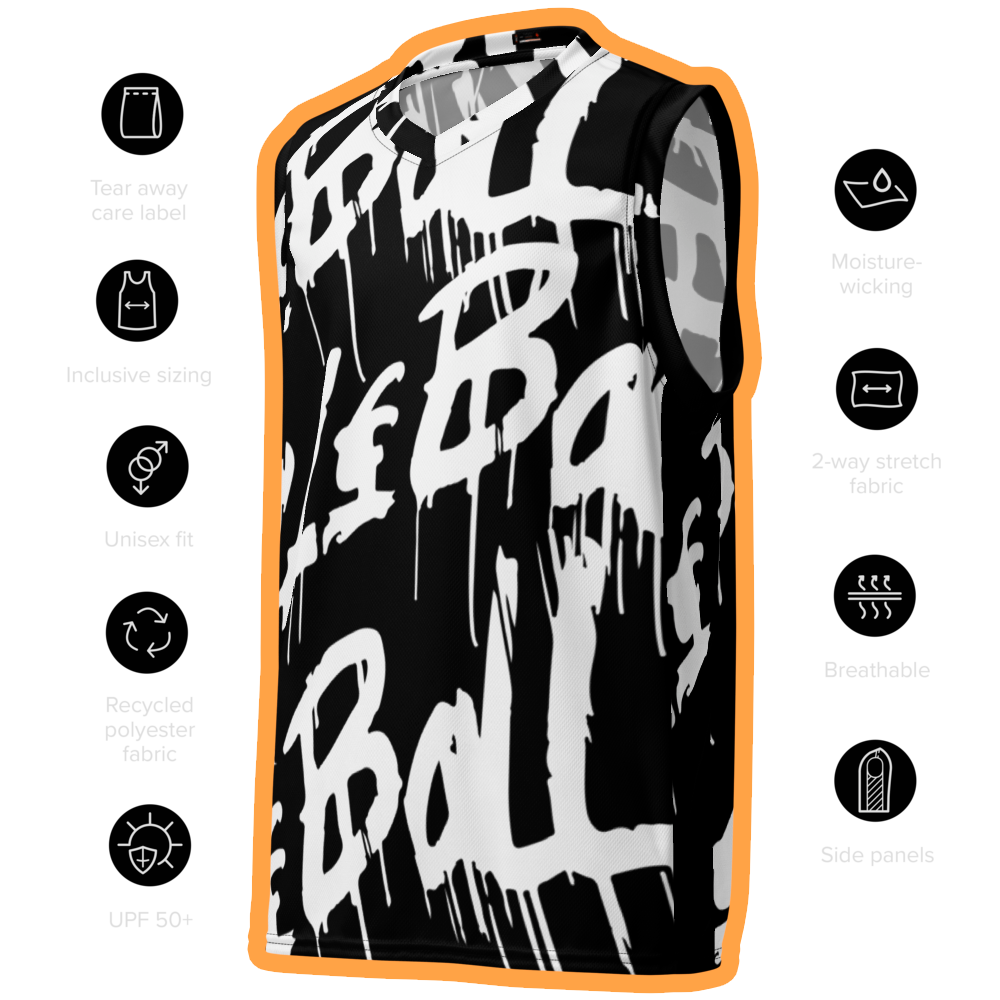 Graffiti Leball unisex basketball jersey