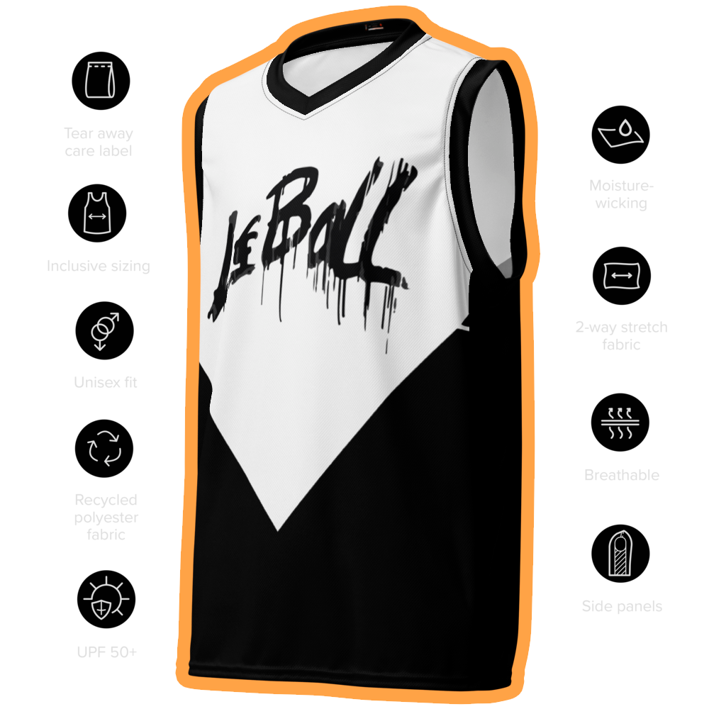 Leball graffiti unisex basketball jersey