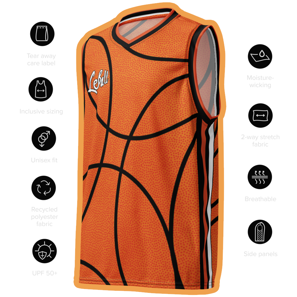 Basketball texture unisex basketball jersey