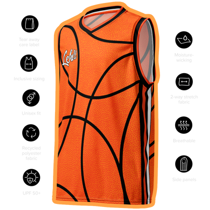 Basketball texture unisex basketball jersey