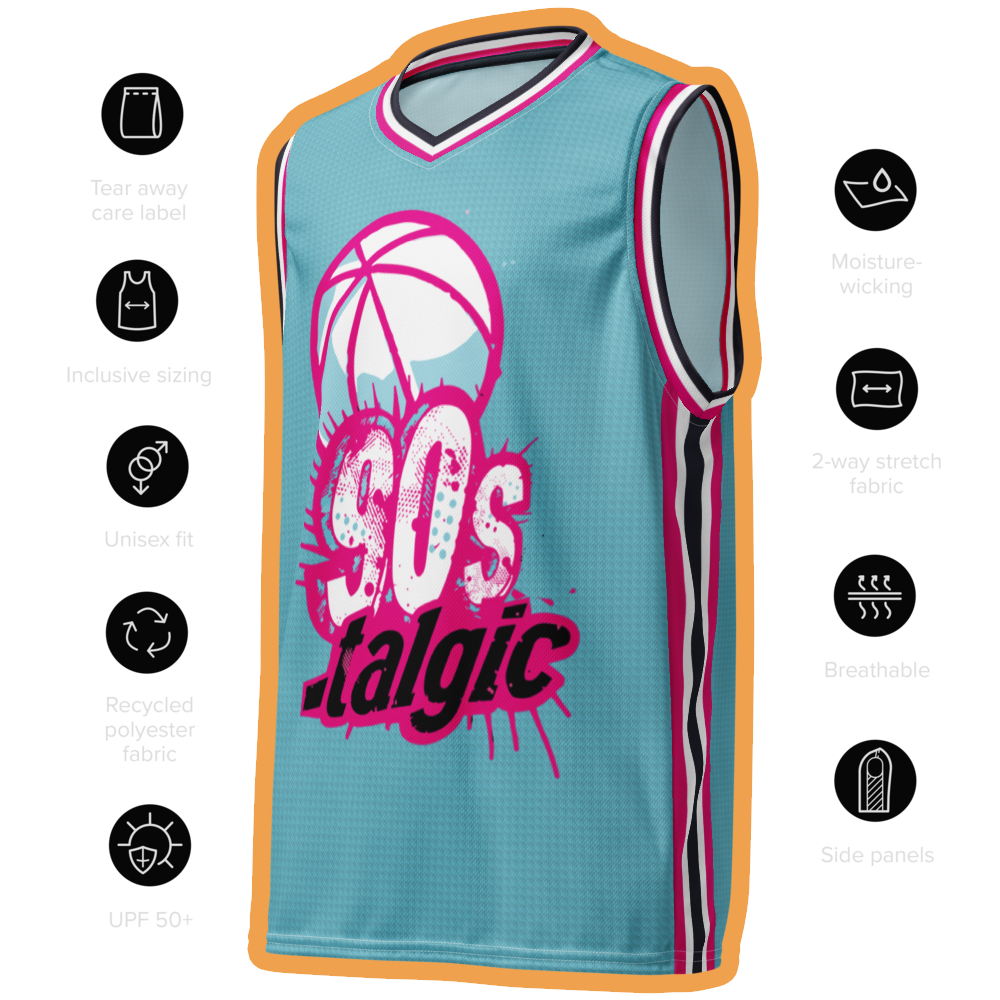 90s nostalgic unisex basketball jersey