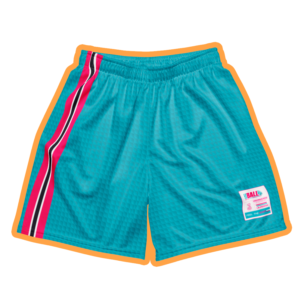 Memphis  inspired retro basketball unisex mesh shorts