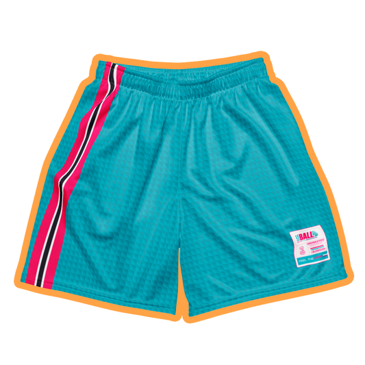 Memphis  inspired retro basketball unisex mesh shorts