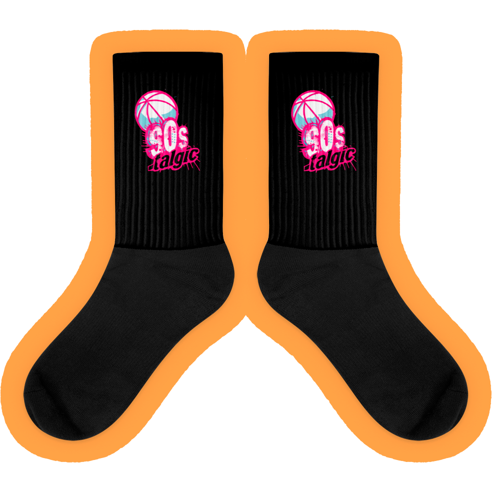 90s nostalgic basketball printed socks