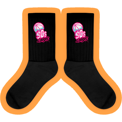 90s nostalgic basketball printed socks