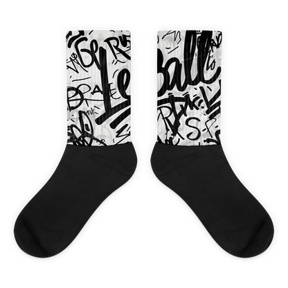 Graffiti basketball printed socks