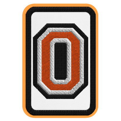 Number 0 embroidered patch