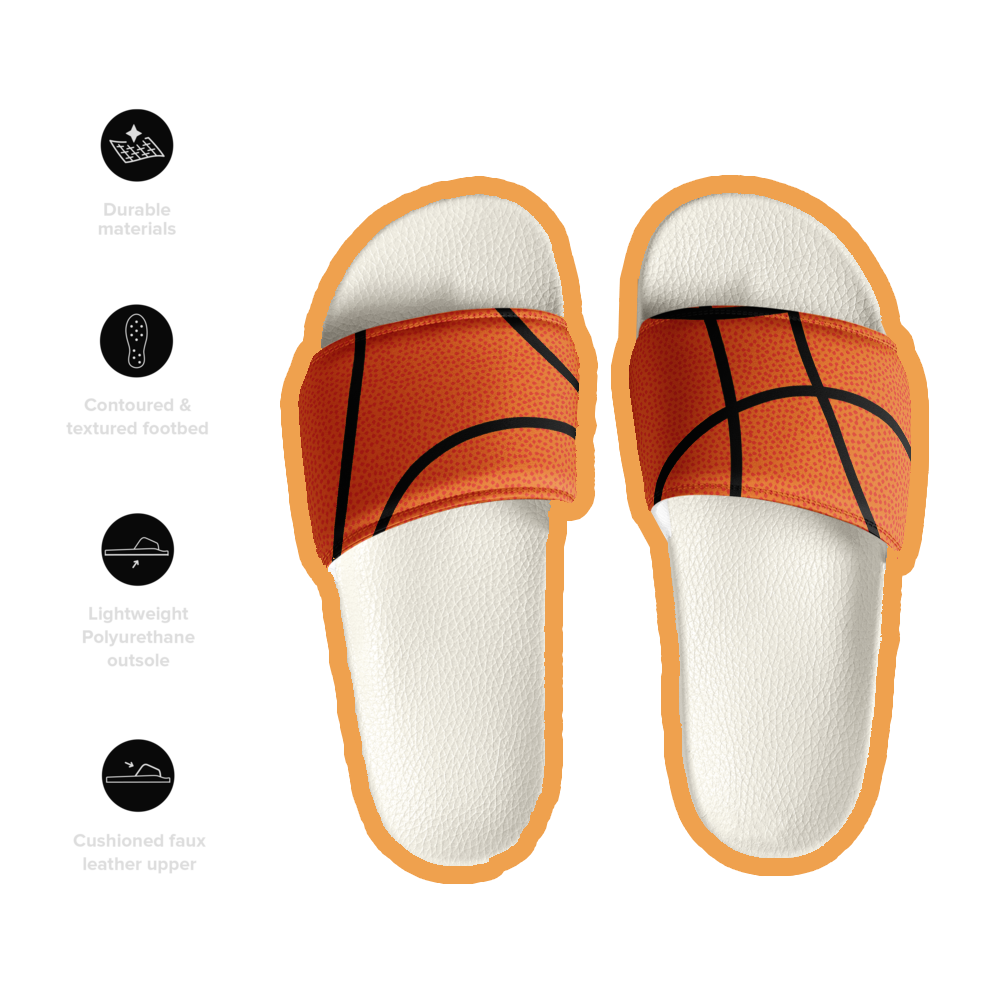 Basketball texture men’s slides