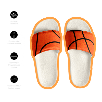 Basketball ball texture women's slides