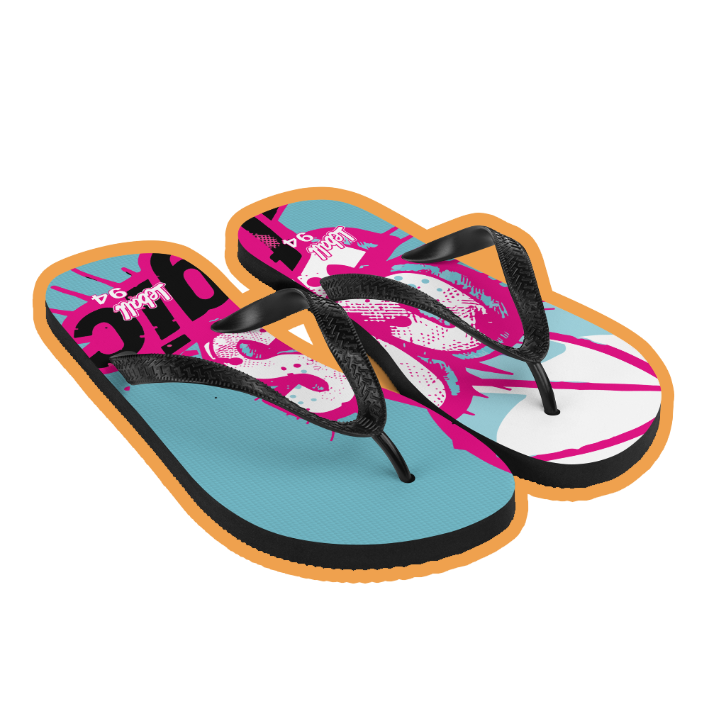 90s nostalgic unisex flip-flops