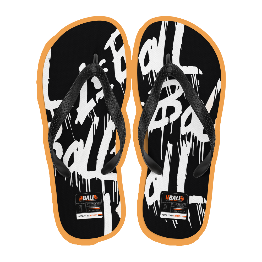 Graffiti Leball flip-flops