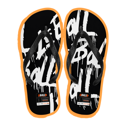 Graffiti Leball flip-flops