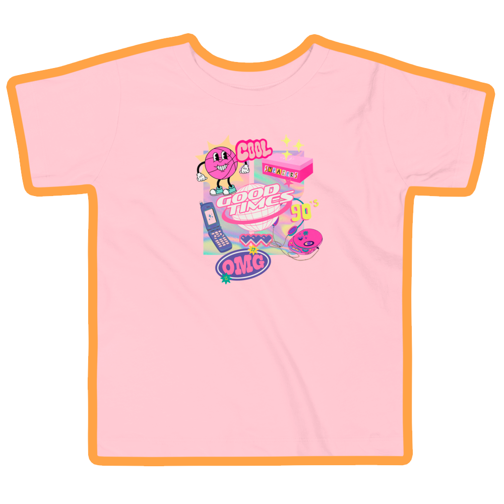 90s nostalgic retro toddler short sleeve tee