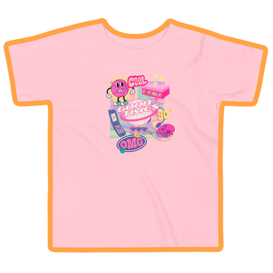 90s nostalgic retro toddler short sleeve tee