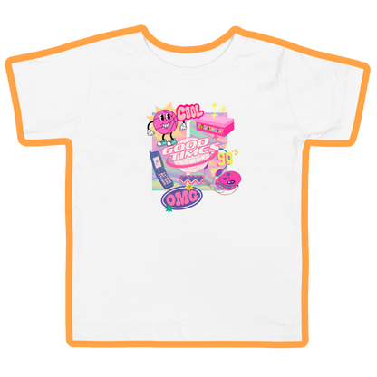 90s nostalgic retro toddler short sleeve tee