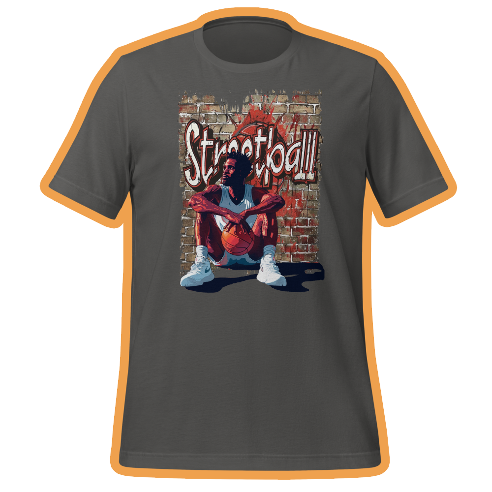 Streetball boy graffiti wall unisex tee