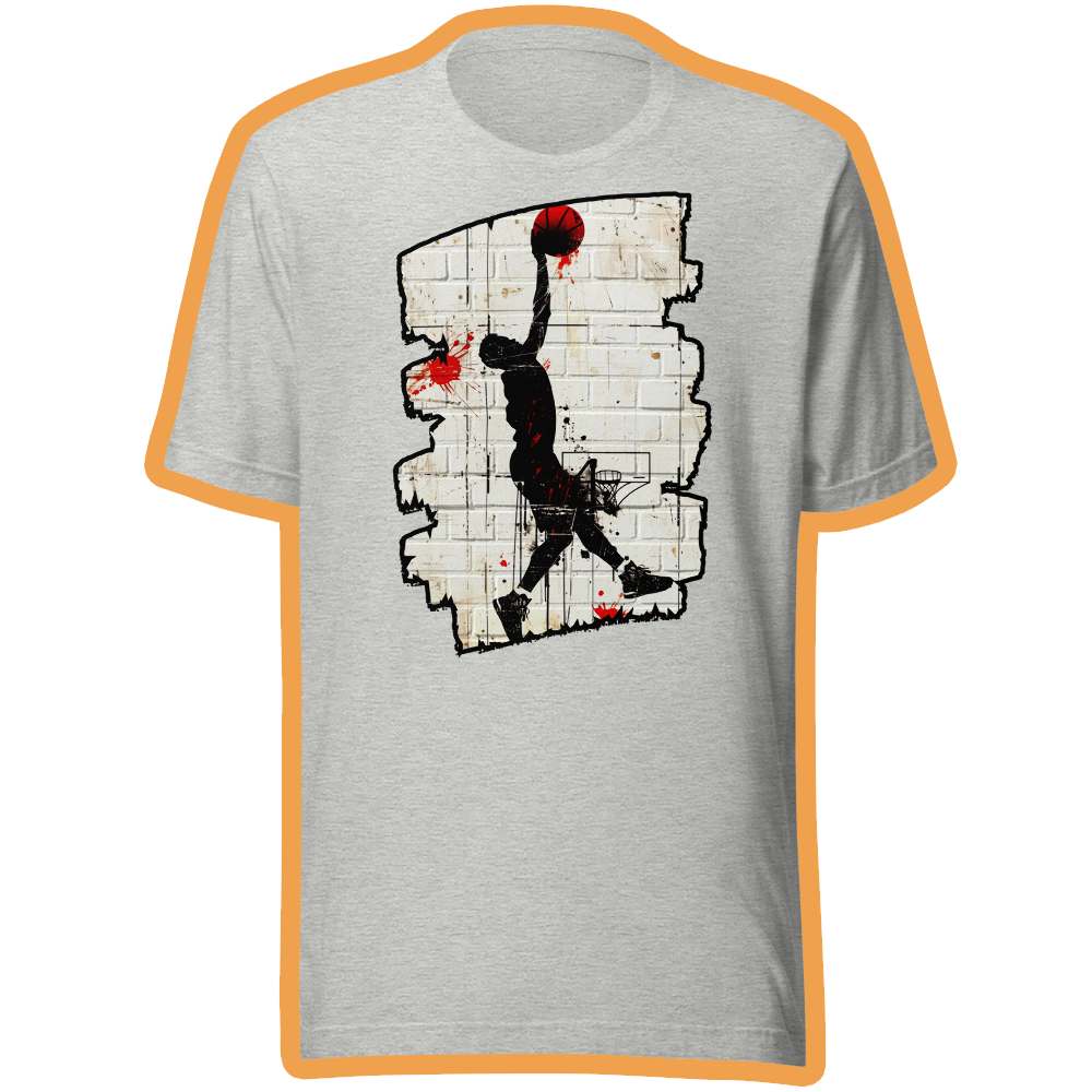 Bansky inspired basketball graffiti unisex tee