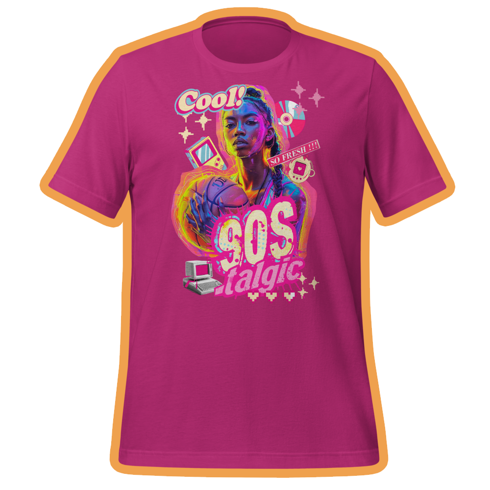 90s.nostalgic basketball girl unisex t-shirt