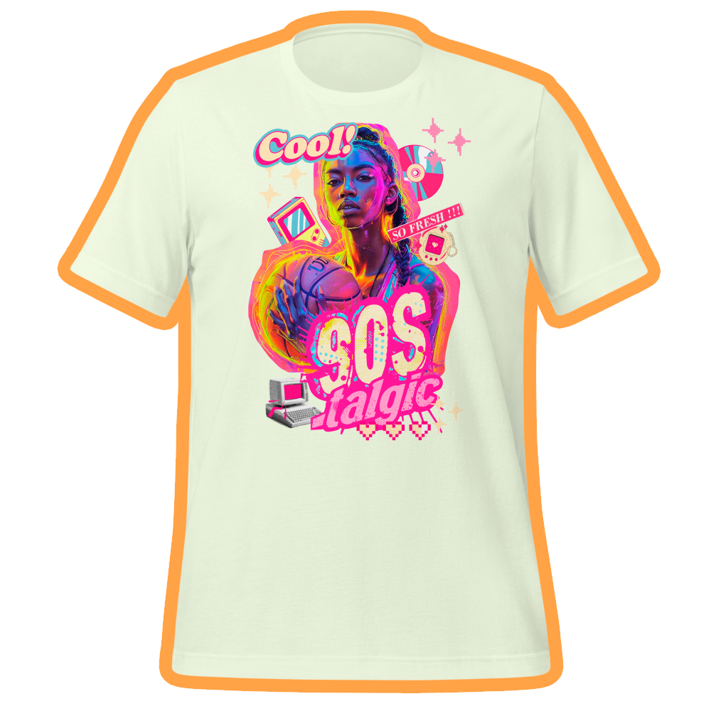 90s.nostalgic basketball girl unisex t-shirt