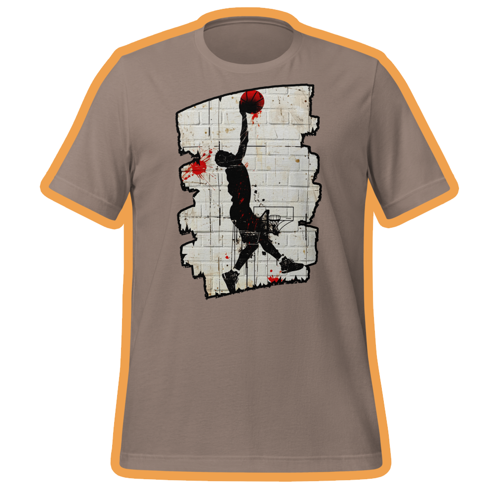 Bansky inspired basketball graffiti unisex tee