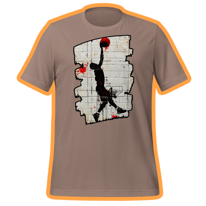 Bansky inspired basketball graffiti unisex tee