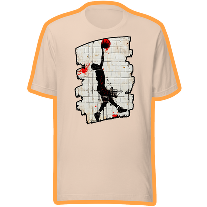 Bansky inspired basketball graffiti unisex tee