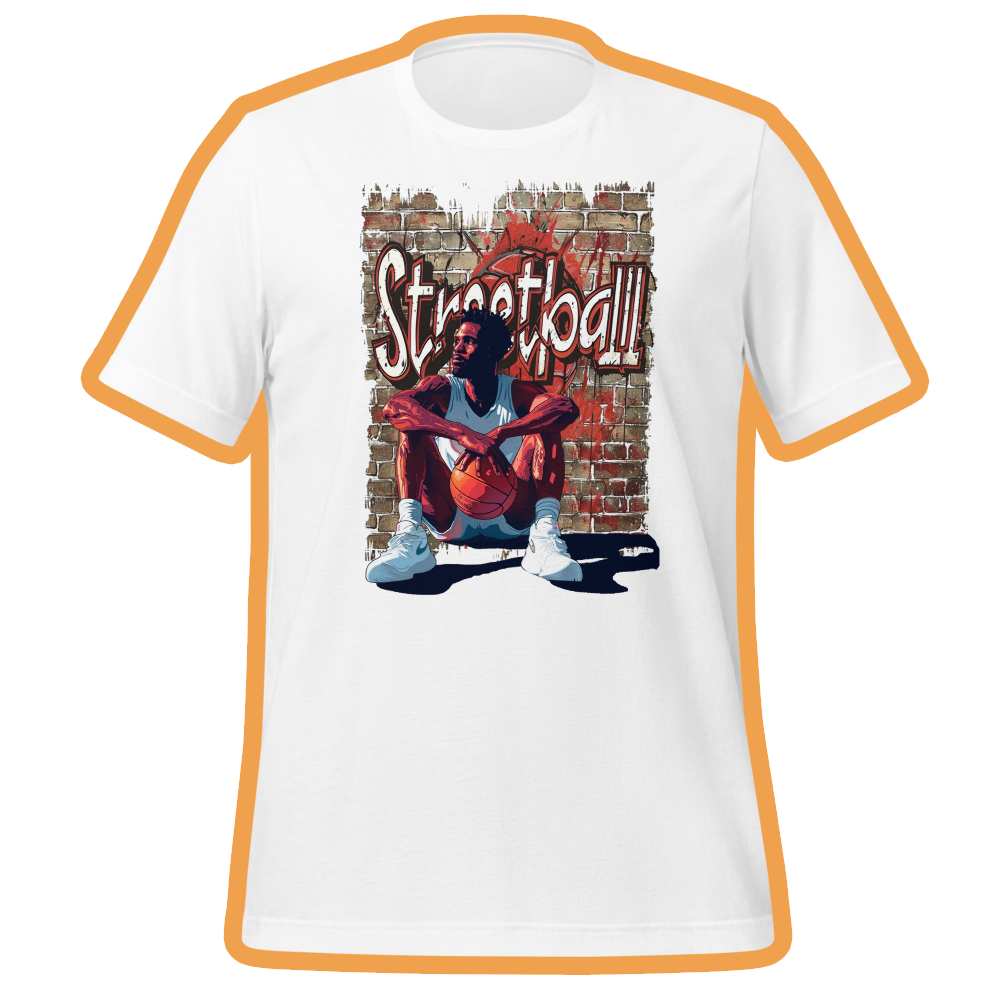 Streetball boy graffiti wall unisex tee