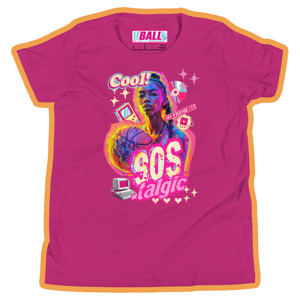 90s nostalgic basketball girl youth short sleeve t-Shirt