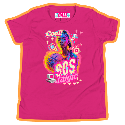 90s nostalgic basketball girl youth short sleeve t-Shirt