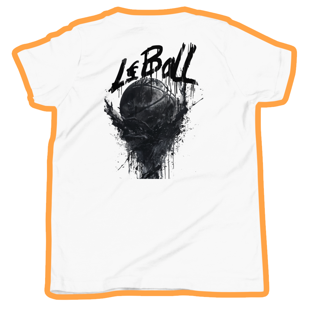 Basketball splashing youth short sleeve tee