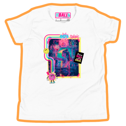 Retro basketball gamer youth short sleeve tee