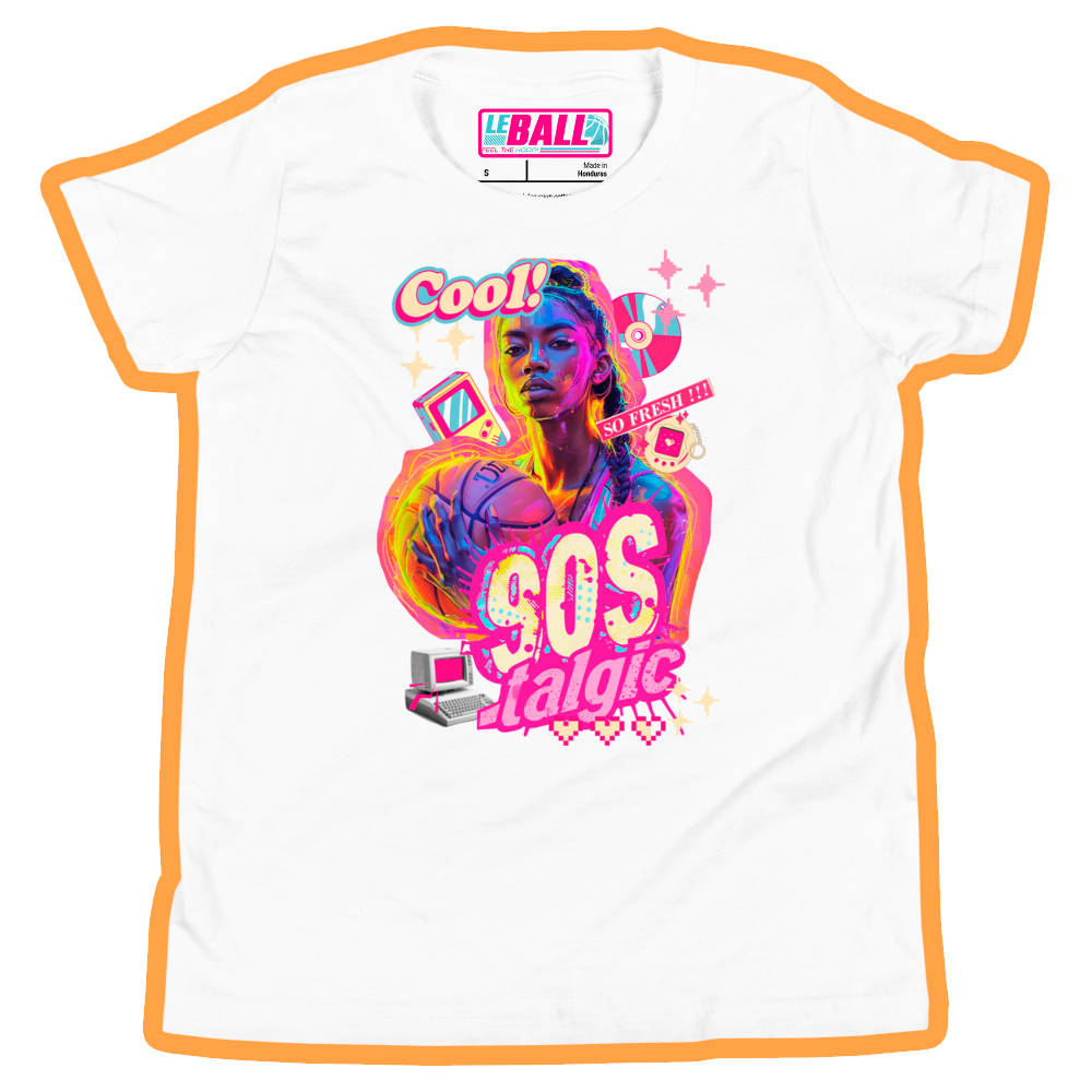 90s nostalgic basketball girl youth short sleeve t-Shirt